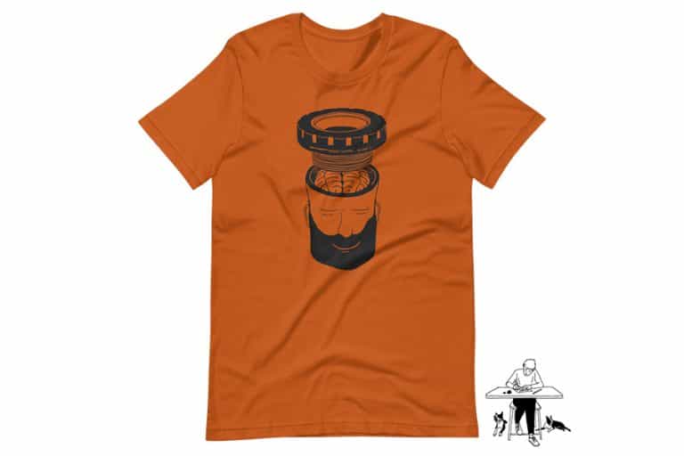 mountain bike bottom bracket head tshirt