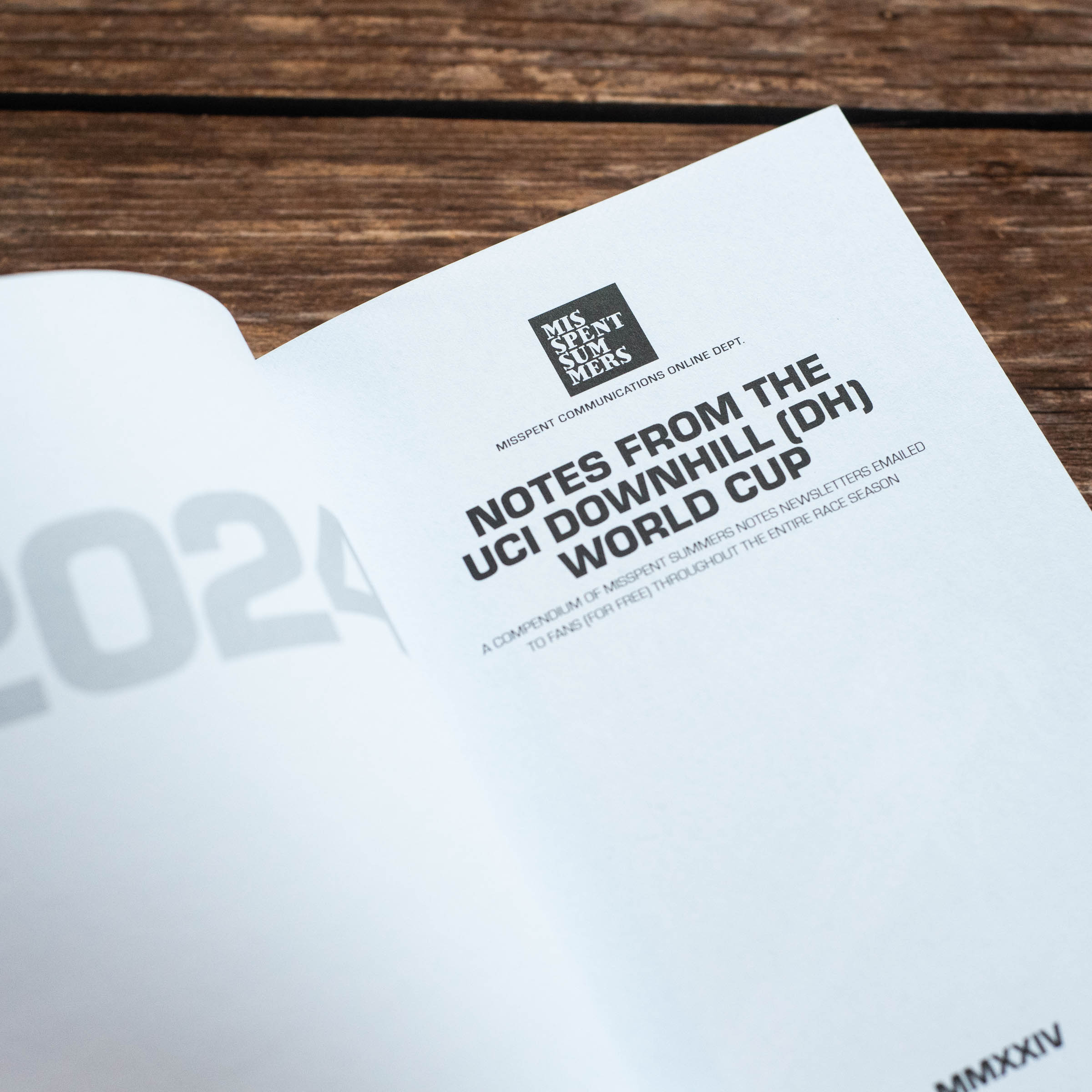 DOWNHILL WORLD CUP NOTES 2024-1133