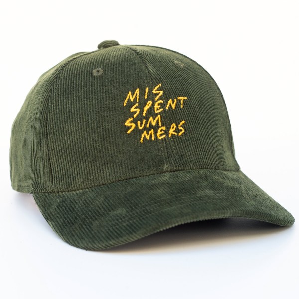 Misspent Summers Green Cord Cap