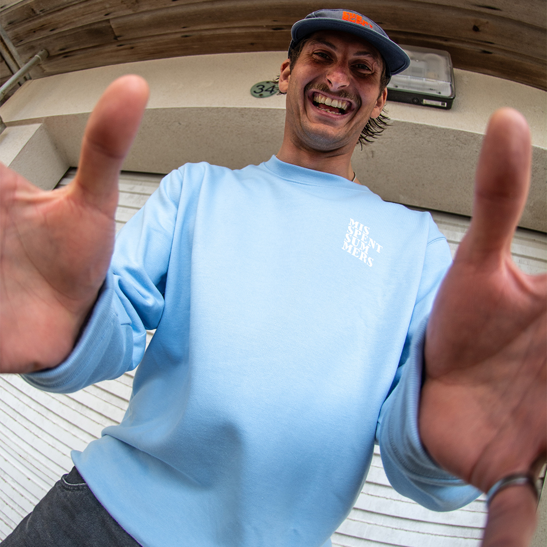 Misspent-Summers-Everday-Logo-Sweater-Blue-Wide